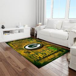 nfl green bay packers football sport team logo carpet rectangle area rug for living room home room decor gift for fans light room gbpk48