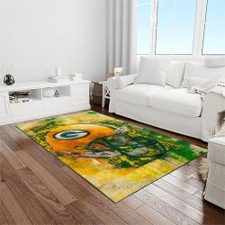 nfl green bay packers football sport team logo carpet rectangle area rug for living room home room decor gift for fans light room gbpk49