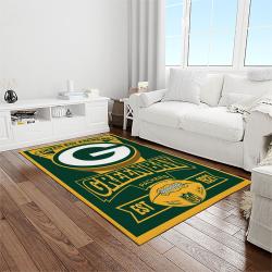 nfl green bay packers football sport team logo carpet rectangle area rug for living room home room decor gift for fans light room gbpk5