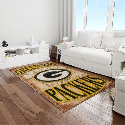 nfl green bay packers football sport team logo carpet rectangle area rug for living room home room decor gift for fans light room gbpk6