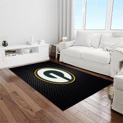 nfl green bay packers football sport team logo carpet rectangle area rug for living room home room decor gift for fans light room grbp12