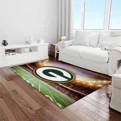 nfl green bay packers football sport team logo carpet rectangle area rug for living room home room decor gift for fans light room grbp16