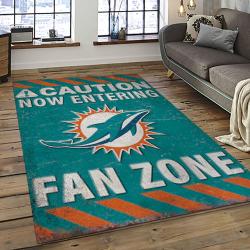 NFL Miami Dolphins Football Sport Team Logo Carpet Rectangle Area Rug For Living Room Home Room Decor Gift For Fans MDP10