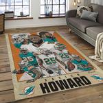 nfl miami dolphins football sport team logo carpet rectangle area rug for living room home room decor gift for fans dark room mdp37
