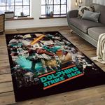 nfl miami dolphins football sport team logo carpet rectangle area rug for living room home room decor gift for fans dark room mdp56