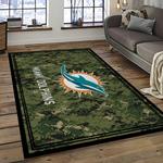 nfl miami dolphins football sport team logo carpet rectangle area rug for living room home room decor gift for fans dark room mdph1