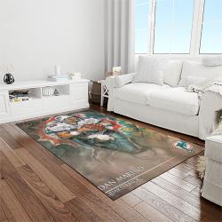 nfl miami dolphins football sport team logo carpet rectangle area rug for living room home room decor gift for fans light room mdp39