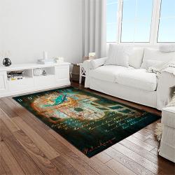 nfl miami dolphins football sport team logo carpet rectangle area rug for living room home room decor gift for fans light room mdp44