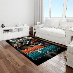 nfl miami dolphins football sport team logo carpet rectangle area rug for living room home room decor gift for fans light room mdp5