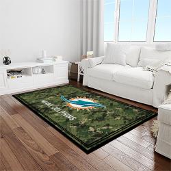 nfl miami dolphins football sport team logo carpet rectangle area rug for living room home room decor gift for fans light room mdph1