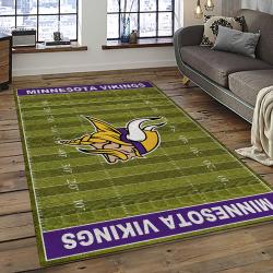 NFL Minnesota Vikings Rectangle Rug Personalized Non-Slip Carpet Gift For Football Fans MSVK18