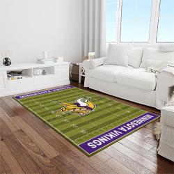 nfl minnesota vikings football sport team logo carpet rectangle area rug for living room home room decor gift for fans light room msvk18