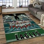nfl philadelphia eagles football sport team logo carpet rectangle area rug for living room home room decor gift for fans dark room pde10