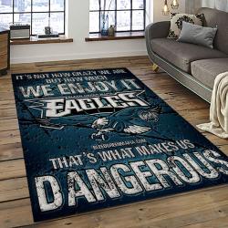 NFL Philadelphia Eagles Rectangle Rug Personalized Non-Slip Carpet Gift For Football Fans PDE55