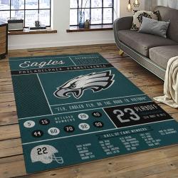NFL Philadelphia Eagles Rectangle Rug Personalized Non-Slip Carpet Gift For Football Fans PDE57