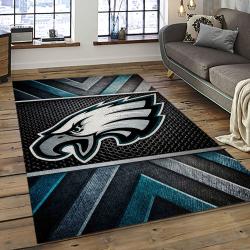 NFL Philadelphia Eagles Rectangle Rug Personalized Non-Slip Carpet Gift For Football Fans PDE6