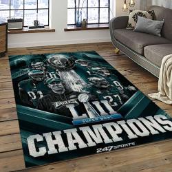 NFL Philadelphia Eagles Rectangle Rug Personalized Non-Slip Carpet Gift For Football Fans PDE61