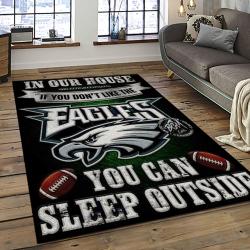 NFL Philadelphia Eagles Rectangle Rug Personalized Non-Slip Carpet Gift For Football Fans PDE68