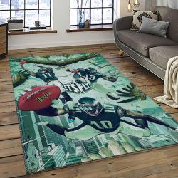 NFL Philadelphia Eagles Rectangle Rug Personalized Non-Slip Carpet Gift For Football Fans PDE8