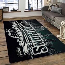 NFL Philadelphia Eagles Rectangle Rug Personalized Non-Slip Carpet Gift For Football Fans PDE80