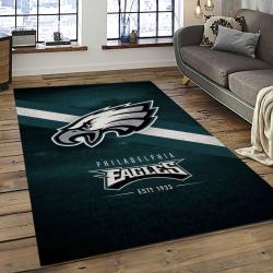 NFL Philadelphia Eagles Rectangle Rug Personalized Non-Slip Carpet Gift For Football Fans PDE91