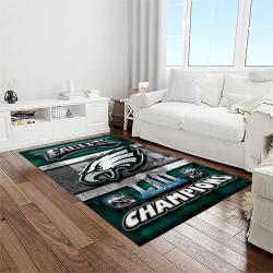 nfl philadelphia eagles football sport team logo carpet rectangle area rug for living room home room decor gift for fans light room pde1