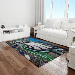 nfl philadelphia eagles football sport team logo carpet rectangle area rug for living room home room decor gift for fans light room pde43