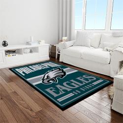 nfl philadelphia eagles football sport team logo carpet rectangle area rug for living room home room decor gift for fans light room pde44
