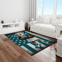 nfl philadelphia eagles football sport team logo carpet rectangle area rug for living room home room decor gift for fans light room pde54