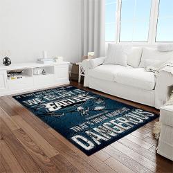 nfl philadelphia eagles football sport team logo carpet rectangle area rug for living room home room decor gift for fans light room pde55