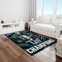 nfl philadelphia eagles football sport team logo carpet rectangle area rug for living room home room decor gift for fans light room pde61