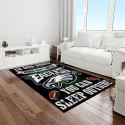 nfl philadelphia eagles football sport team logo carpet rectangle area rug for living room home room decor gift for fans light room pde68