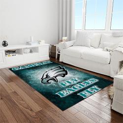 nfl philadelphia eagles football sport team logo carpet rectangle area rug for living room home room decor gift for fans light room pde76