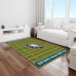 nfl philadelphia eagles football sport team logo carpet rectangle area rug for living room home room decor gift for fans light room plpe18