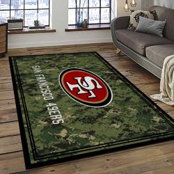 NFL San Francisco 49ers Rectangle Rug Personalized Non-Slip Carpet Gift For Football Fans SFCC1