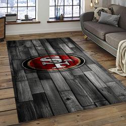 NFL San Francisco 49ers Rectangle Rug Personalized Non-Slip Carpet Gift For Football Fans SFCC10