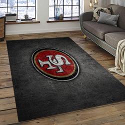 NFL San Francisco 49ers Rectangle Rug Personalized Non-Slip Carpet Gift For Football Fans SFCC14