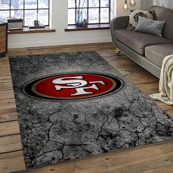 NFL San Francisco 49ers Rectangle Rug Personalized Non-Slip Carpet Gift For Football Fans SFCC15