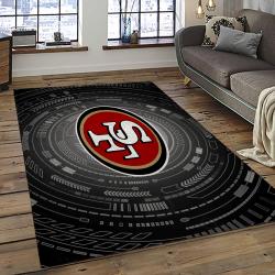 NFL San Francisco 49ers Rectangle Rug Personalized Non-Slip Carpet Gift For Football Fans SFCC6
