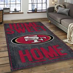 NFL San Francisco 49ers Rectangle Rug Personalized Non-Slip Carpet Gift For Football Fans SFRE10