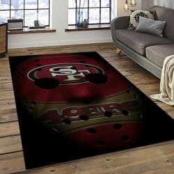 NFL San Francisco 49ers Rectangle Rug Personalized Non-Slip Carpet Gift For Football Fans SFRE103