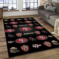 NFL San Francisco 49ers Rectangle Rug Personalized Non-Slip Carpet Gift For Football Fans SFRE104