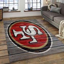 NFL San Francisco 49ers Rectangle Rug Personalized Non-Slip Carpet Gift For Football Fans SFRE3