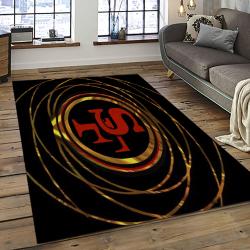 NFL San Francisco 49ers Rectangle Rug Personalized Non-Slip Carpet Gift For Football Fans SFRE43