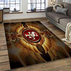 NFL San Francisco 49ers Rectangle Rug Personalized Non-Slip Carpet Gift For Football Fans SFRE44