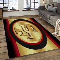 NFL San Francisco 49ers Football Sport Team Logo Carpet Rectangle Area Rug For Living Room Home Room Decor Gift For Fans SFRE45