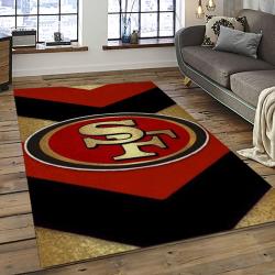 NFL San Francisco 49ers Rectangle Rug Personalized Non-Slip Carpet Gift For Football Fans SFRE47