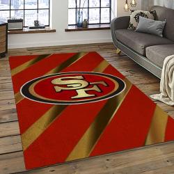 NFL San Francisco 49ers Rectangle Rug Personalized Non-Slip Carpet Gift For Football Fans SFRE51