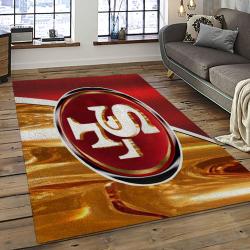 NFL San Francisco 49ers Rectangle Rug Personalized Non-Slip Carpet Gift For Football Fans SFRE53