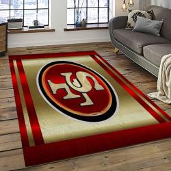NFL San Francisco 49ers Rectangle Rug Personalized Non-Slip Carpet Gift For Football Fans SFRE55